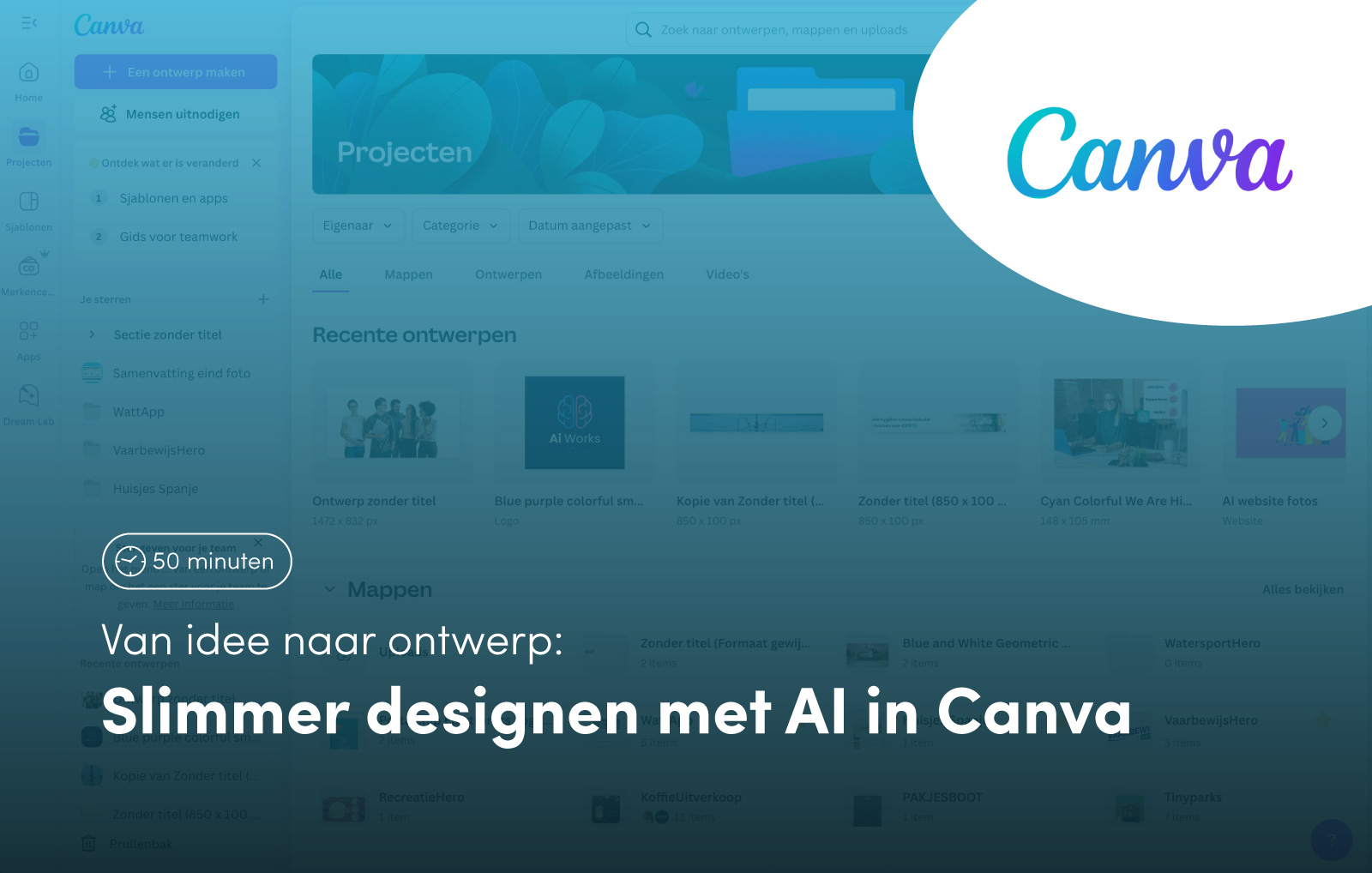 Van idee naar ontwerp: Slimmer designen met AI in Canva